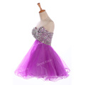 Grace Karin Pretty princesa sin tirantes lentejuelas con cuentas vestidos de cóctel corto desnudo CL4105-3